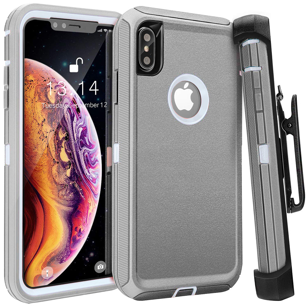 For Apple IPhone XR Heavy Duty Military Grade Full Body Shockproof Dust-Proof Drop Proof Rugged Protective Cover w/Belt Image 6