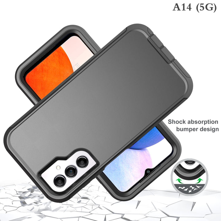 Samsung Galaxy A14 5G Rugged Shockproof Case with Belt Clip Black Heavy Duty Image 4