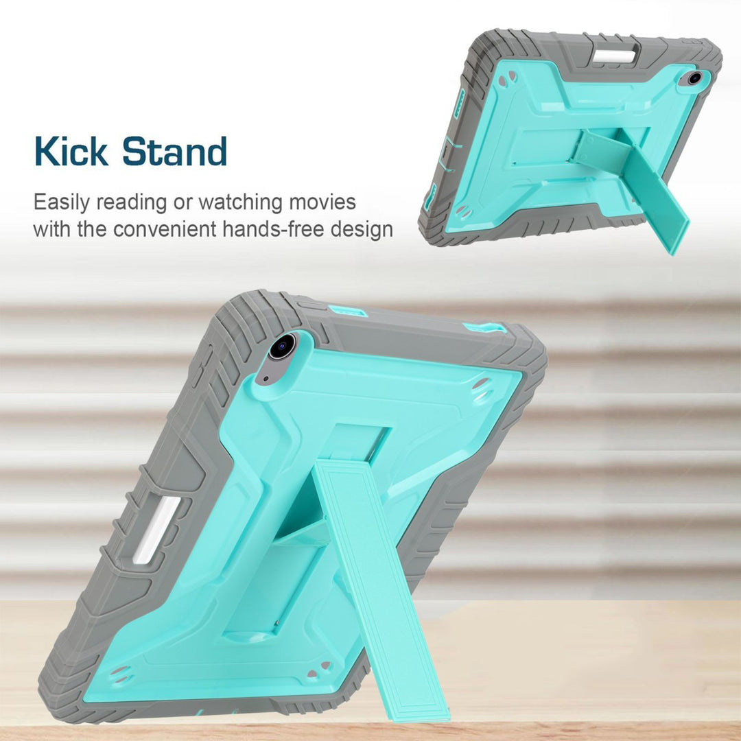 For Apple iPad 10th Generation 2022 10.9 Dual Layer Protective Shockproof Kickstand with Pen Holder Heavy Duty Case Image 3