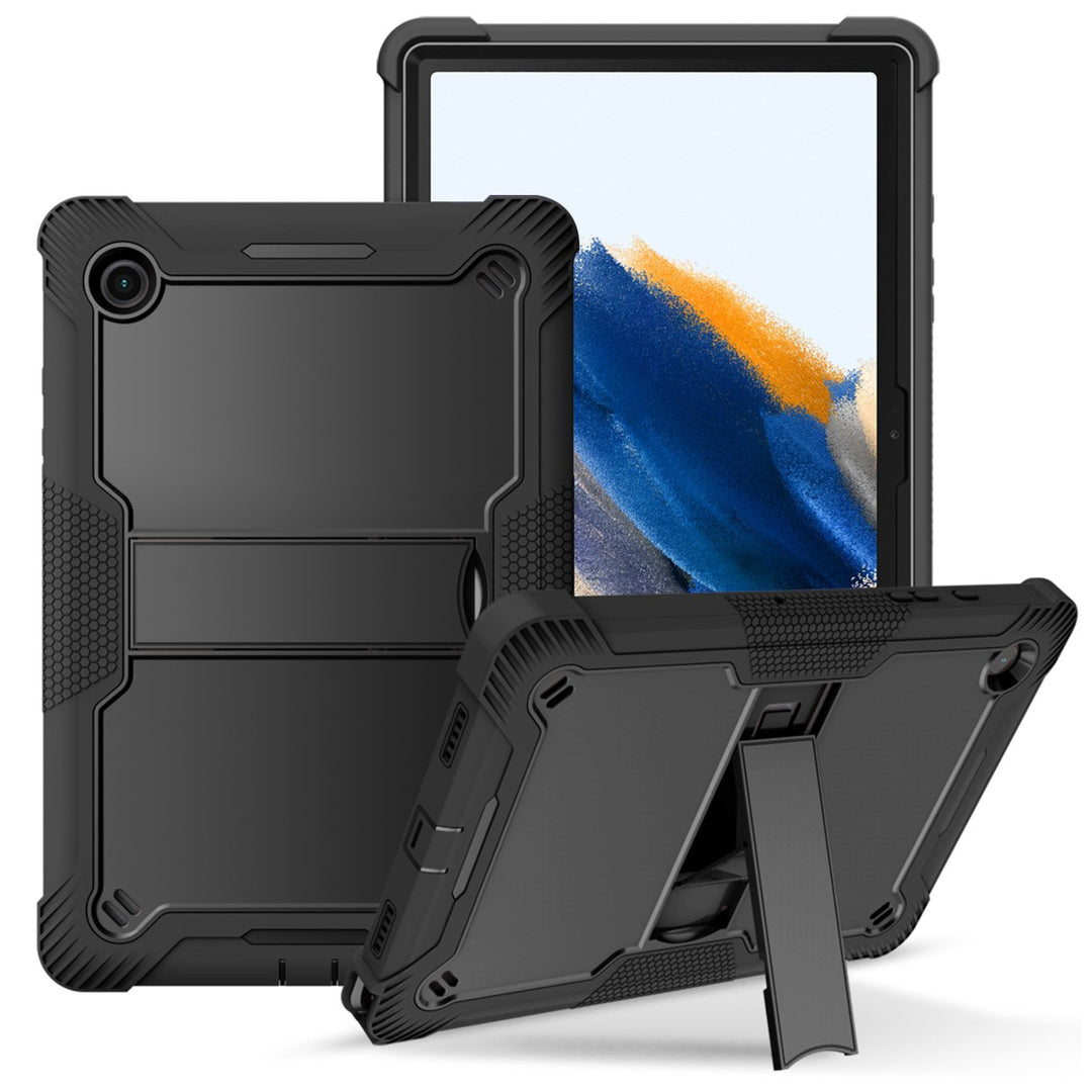 Samsung Galaxy Tab A8 Case Black Shockproof Kickstand Heavy Duty Dual Layer Image 2