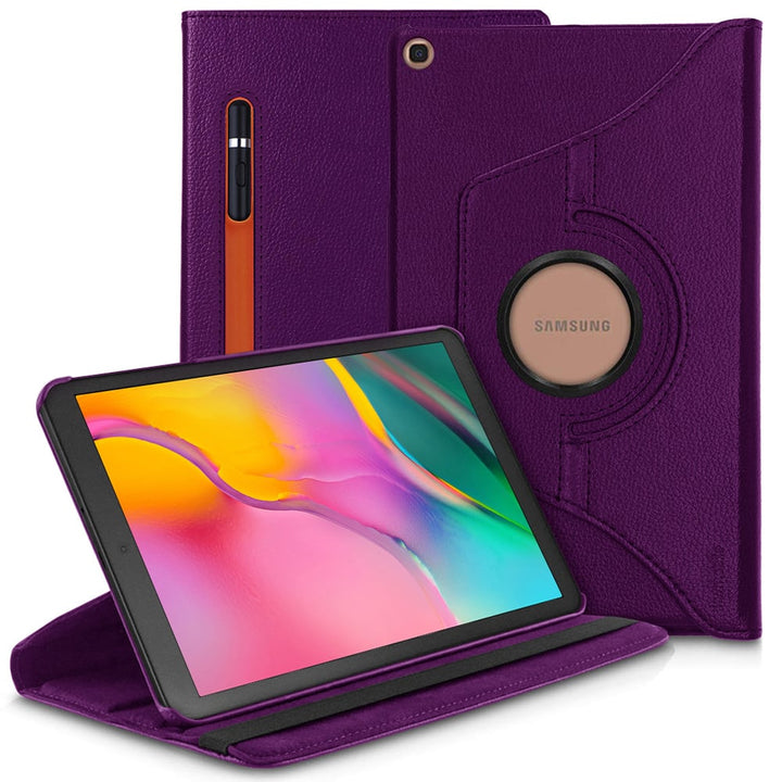 [Rotating] Case for Samsung Galaxy Tab A 10.1 2019 [T510/T515] 360 Degree Stand [Auto Sleep/Wake] Folio Leather Smart Image 8