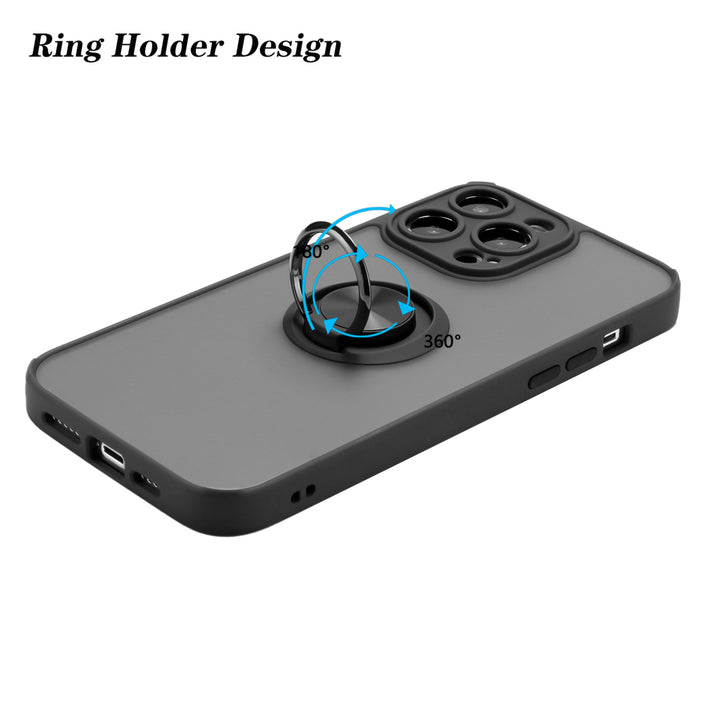 For Apple iPhone 14 Pro Max 6.7 Clear with Ring KickstandProtective Shock -Absorbing Bumper Shockproof Phone Case Image 3