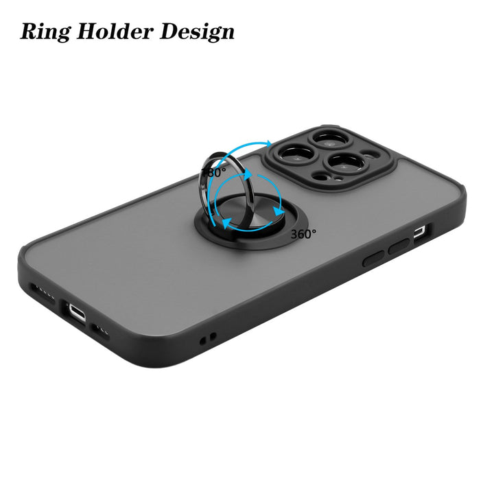 For Apple iPhone 14 Pro Max 6.7 Clear with Ring Kickstand Protective Shock -Absorbing Bumper Shockproof Phone Case Image 3