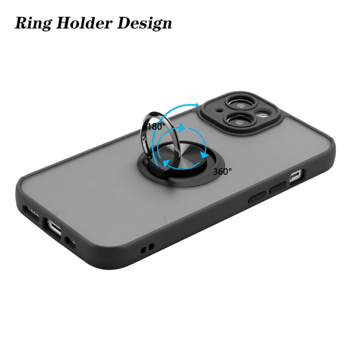 For Apple iPhone 14 Plus 6.7 Clear with Ring Kickstand Protective Shock -Absorbing Bumper Shockproof Phone Case Image 3