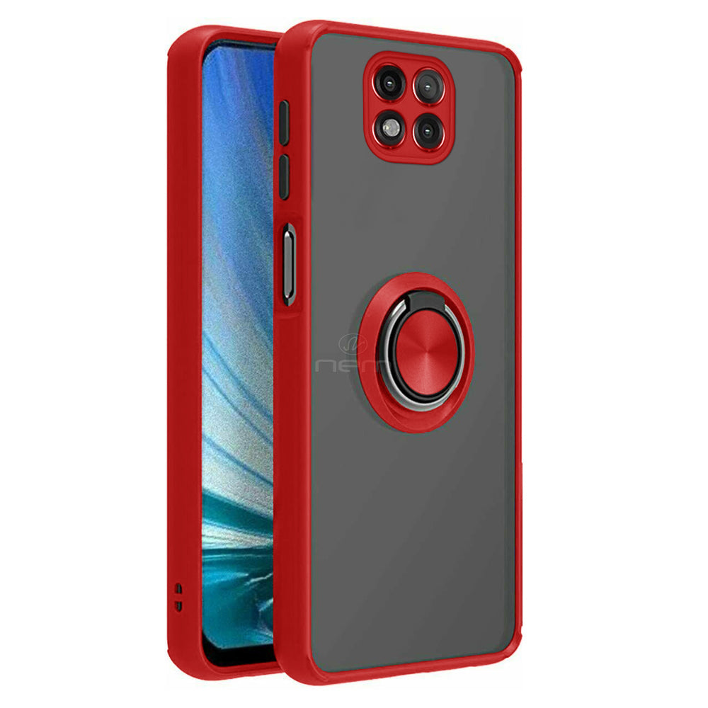 For Motorola Moto G Power 2021 Clear with Ring Kickstand Protective Shock -Absorbing Bumper Shockproof Phone Case Image 8