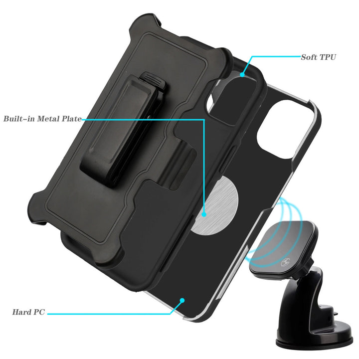 For Apple iPhone 14 Pro 6.1 Holster Case Combo Shell Slim Rugged Case with Kickstand Swivel Belt Clip Holster Shockproof Image 3