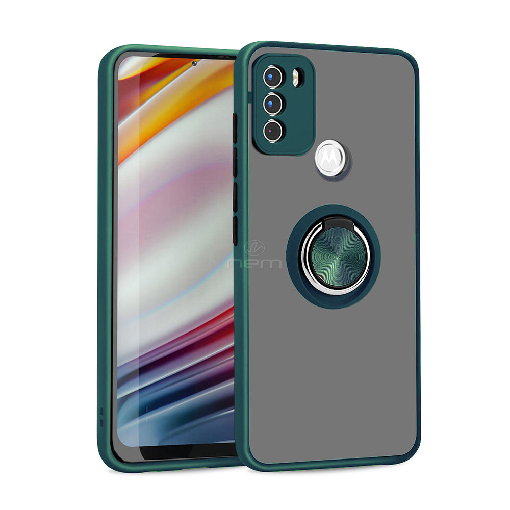 For Motorola Moto G60 / Moto G40 Fusion Clear with Ring Kickstand Protective Shock -Absorbing Bumper Shockproof Phone Image 6