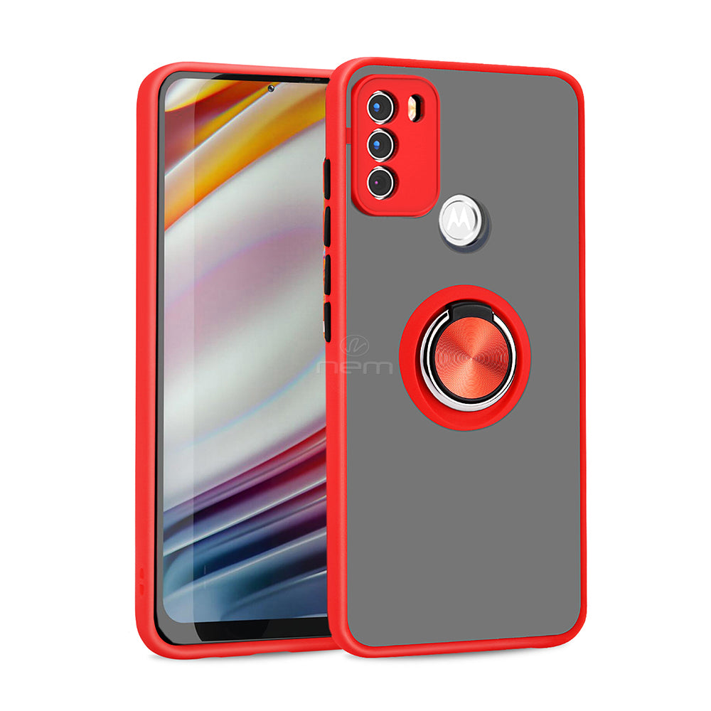 For Motorola Moto G60 / Moto G40 Fusion Clear with Ring Kickstand Protective Shock -Absorbing Bumper Shockproof Phone Image 8