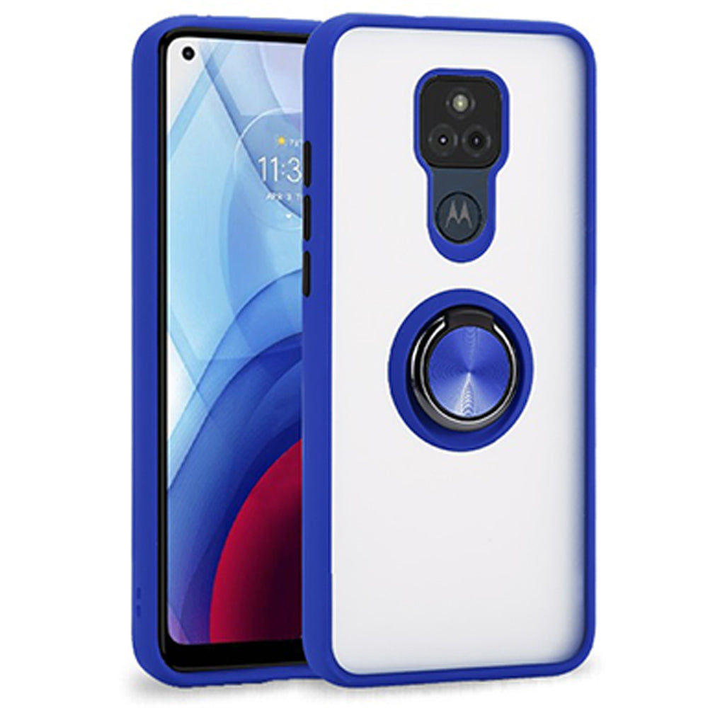 For Motorola Moto G Play 2021 Clear with Ring KickstandProtective Shock -Absorbing Bumper Shockproof Phone Case Image 6