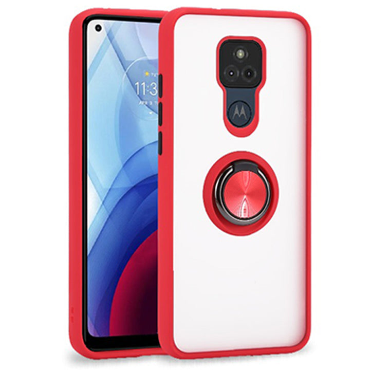 For Motorola Moto G Play 2021 Clear with Ring KickstandProtective Shock -Absorbing Bumper Shockproof Phone Case Image 8