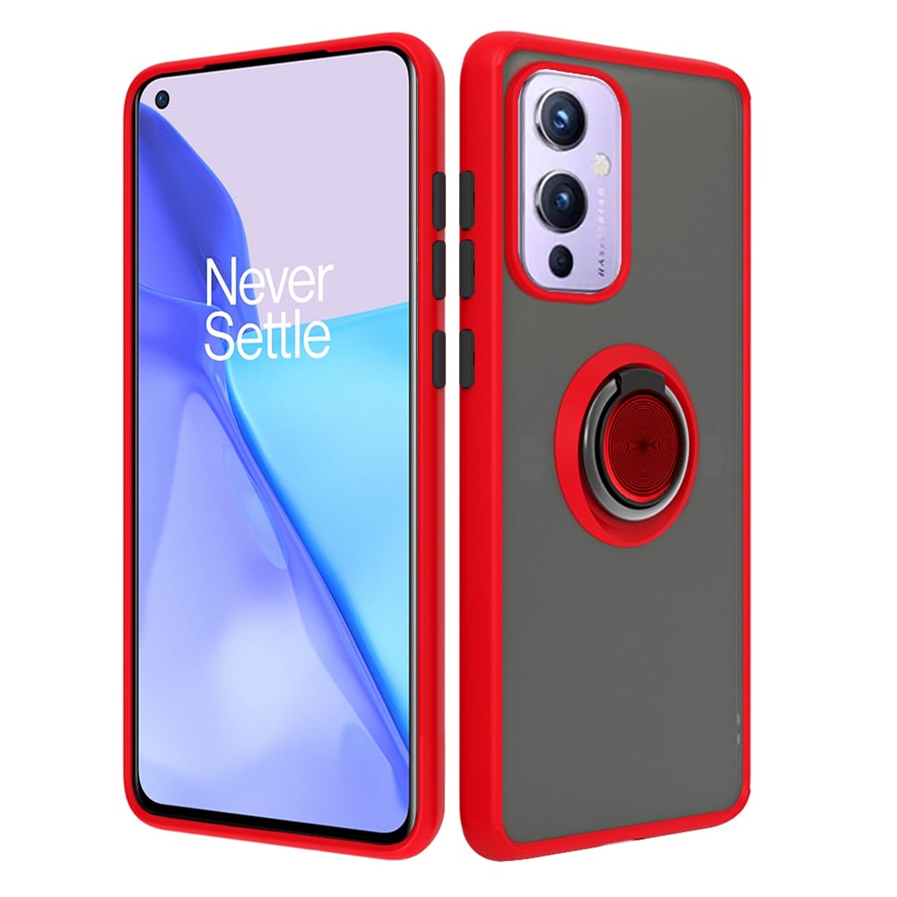 For OnePlus 9 Clear with Ring Kickstand Protective Shock -Absorbing Bumper Shockproof Phone Case Image 8