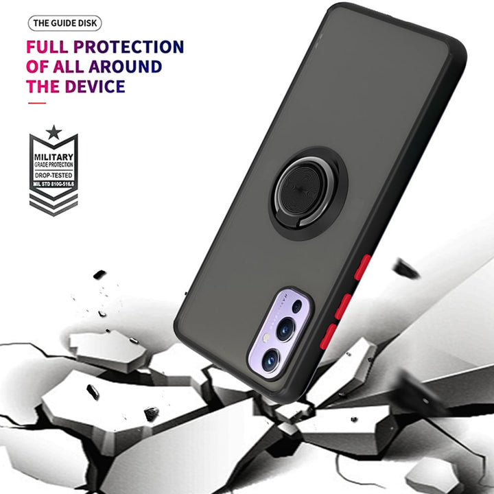 OnePlus 9 Pro Clear Shockproof Case with Ring Kickstand Dual Layer Protection Image 4