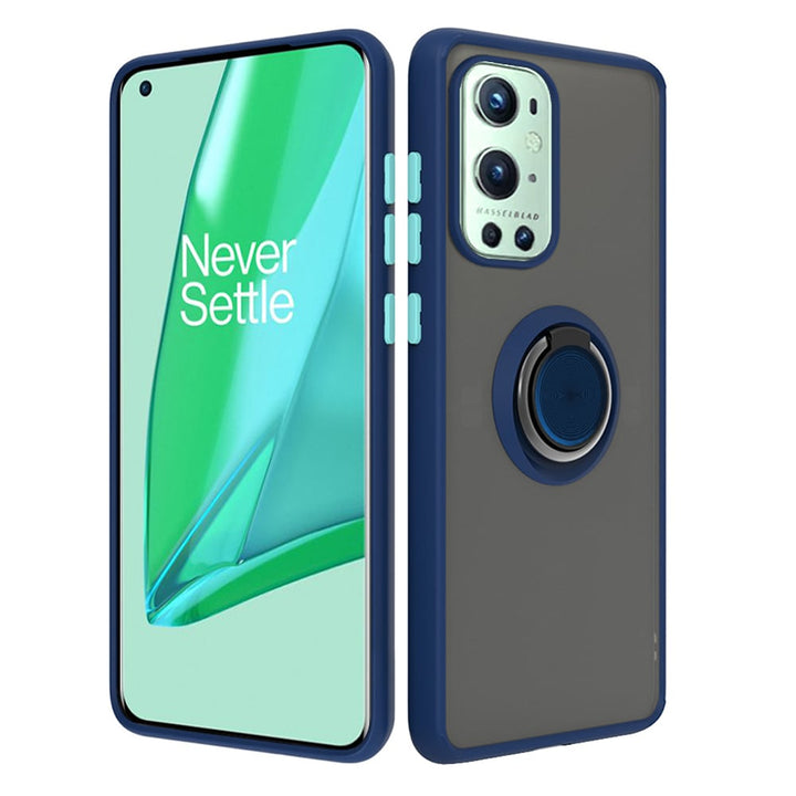 OnePlus 9 Pro Clear Shockproof Case with Ring Kickstand Dual Layer Protection Image 1