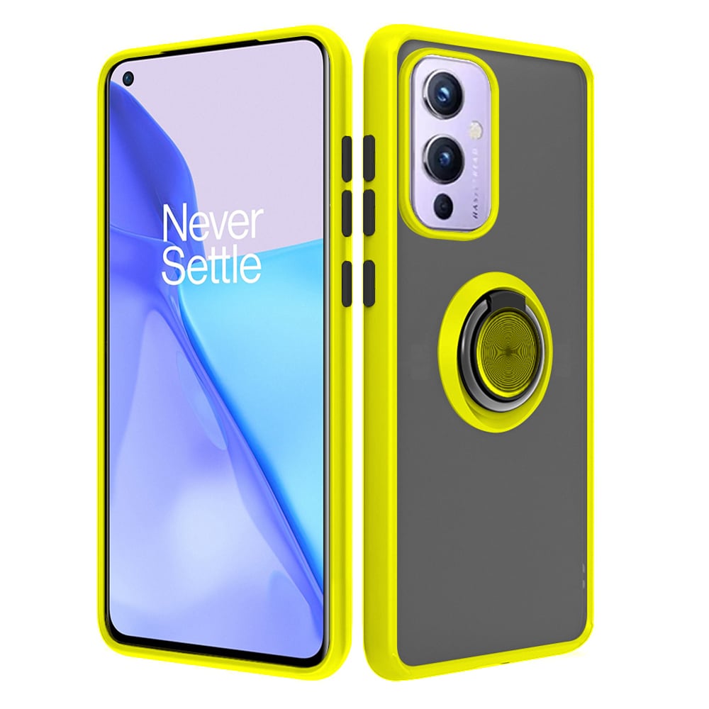 For OnePlus 9 Clear with Ring Kickstand Protective Shock -Absorbing Bumper Shockproof Phone Case Image 9