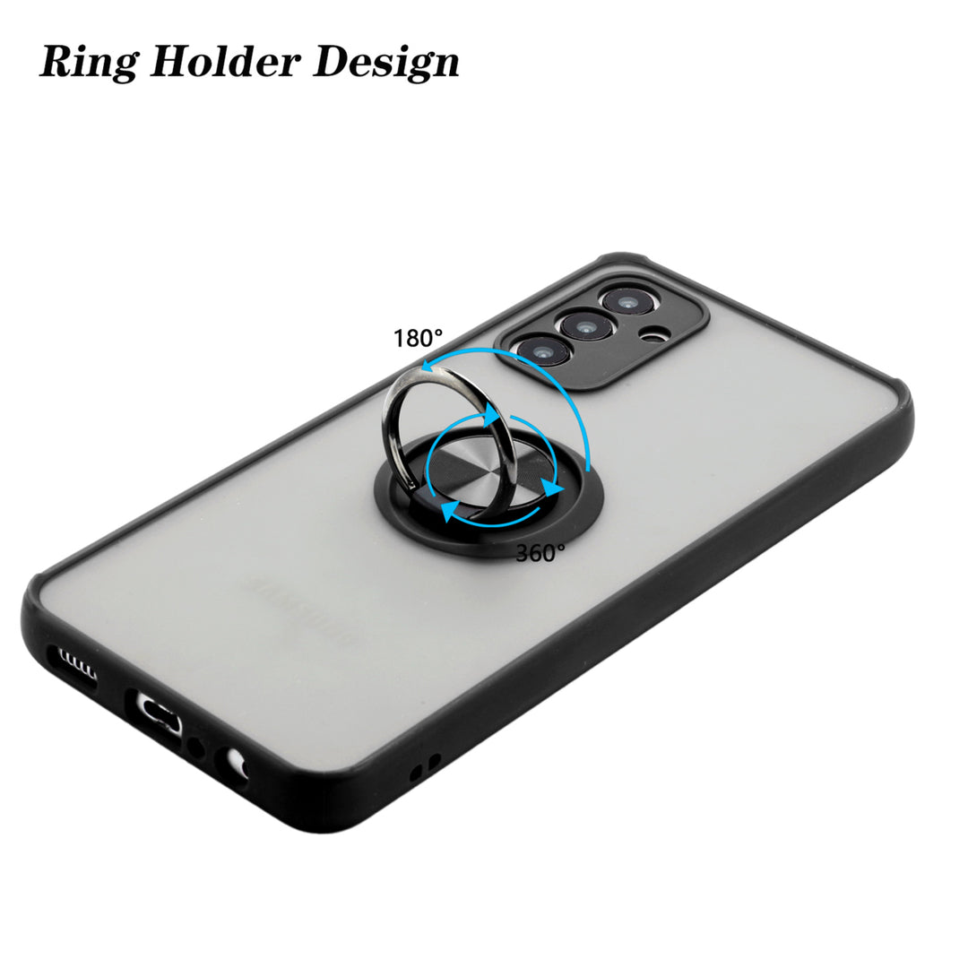 For Samsung Galaxy A13 5G / SM-A136 Clear with Ring Kickstand Protective Shock -Absorbing Bumper Shockproof Phone Case Image 3