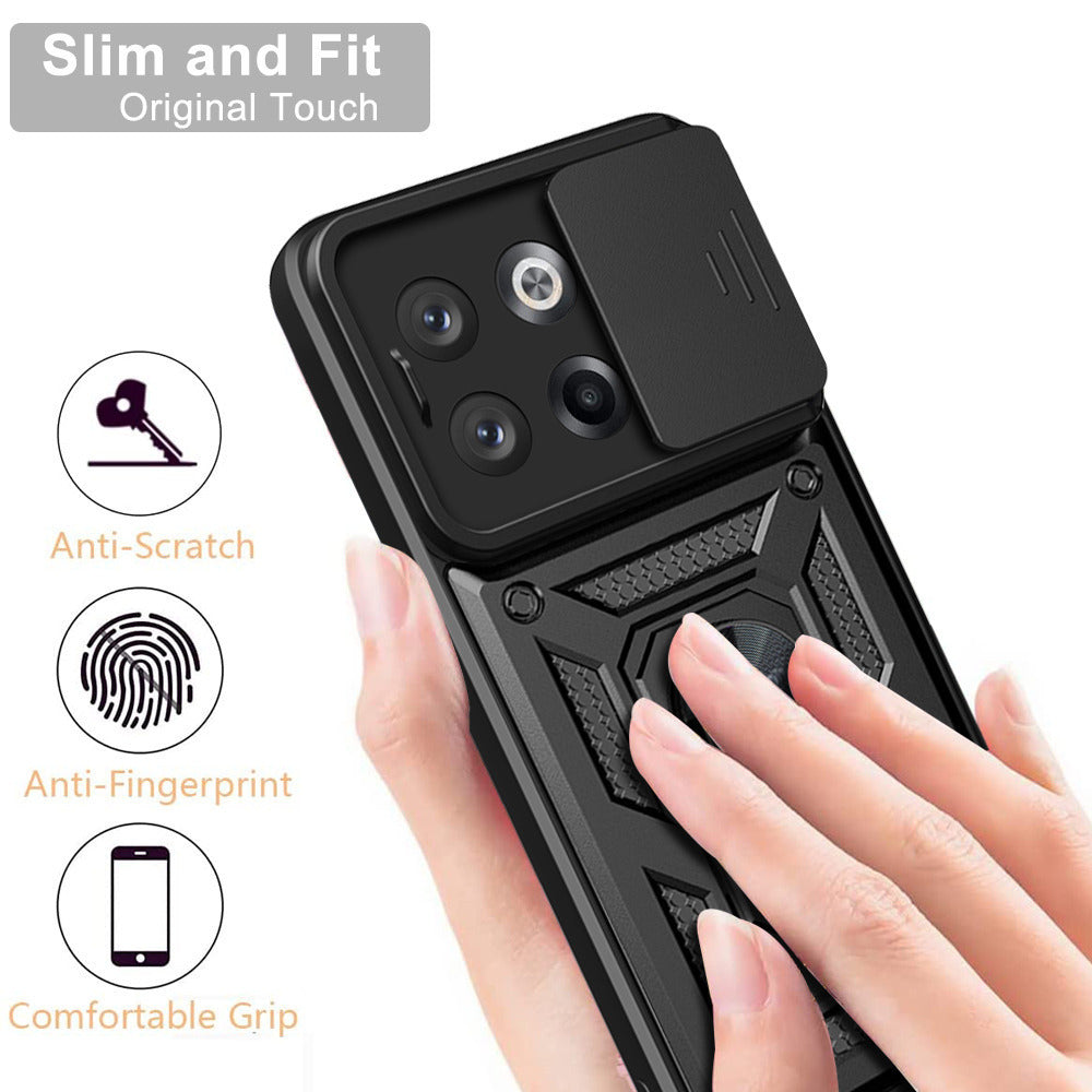 For OnePlus 10T 5G Case Cover and StandHeavy Duty Shockproof Protective Rugged Phone Case with Rotatable Ring Kickstand Image 4