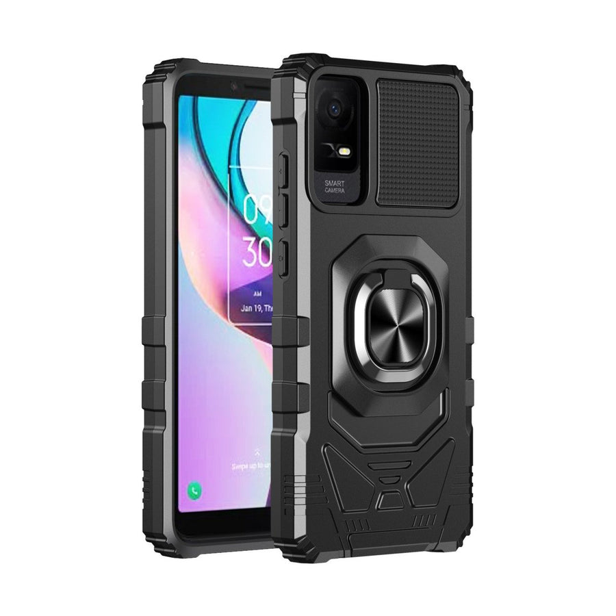 For TCL ION X 2023 Case Cover and Stand Heavy Duty Shockproof Protective Rugged Phone Case with Rotatable Ring Kickstand Image 1