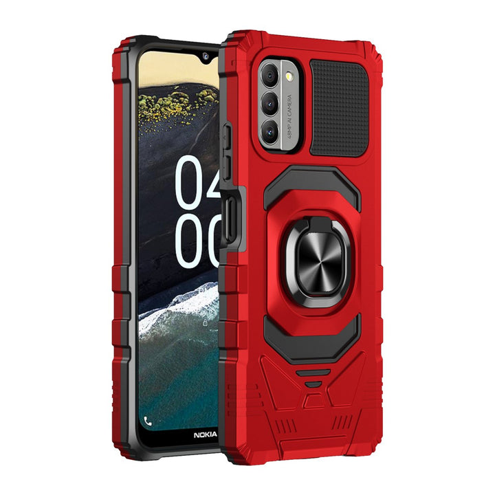 For Nokia G400 5G Case Cover and Stand Heavy Duty Shockproof Protective Rugged Phone Case with Rotatable Ring Kickstand Image 1