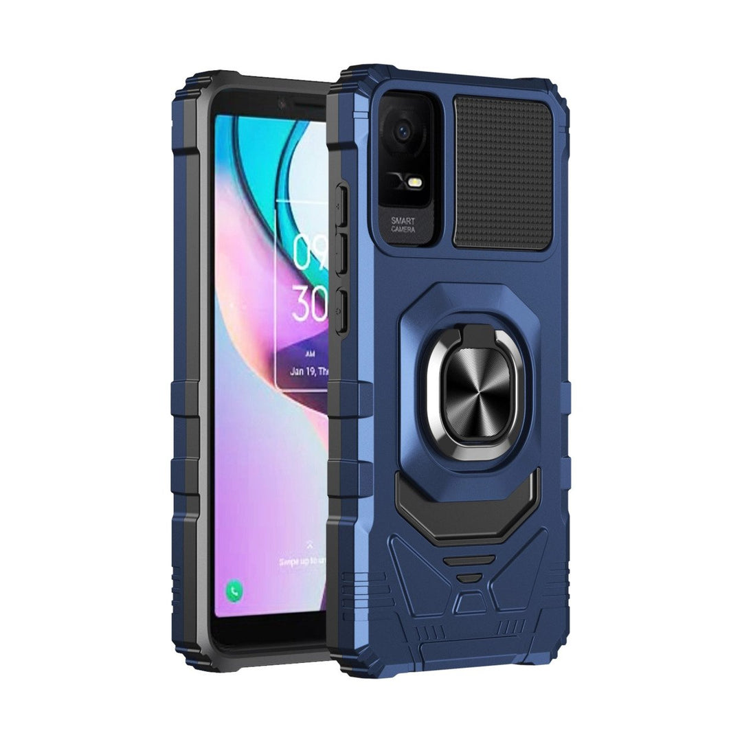 For TCL ION X 2023 Case Cover and Stand Heavy Duty Shockproof Protective Rugged Phone Case with Rotatable Ring Kickstand Image 6