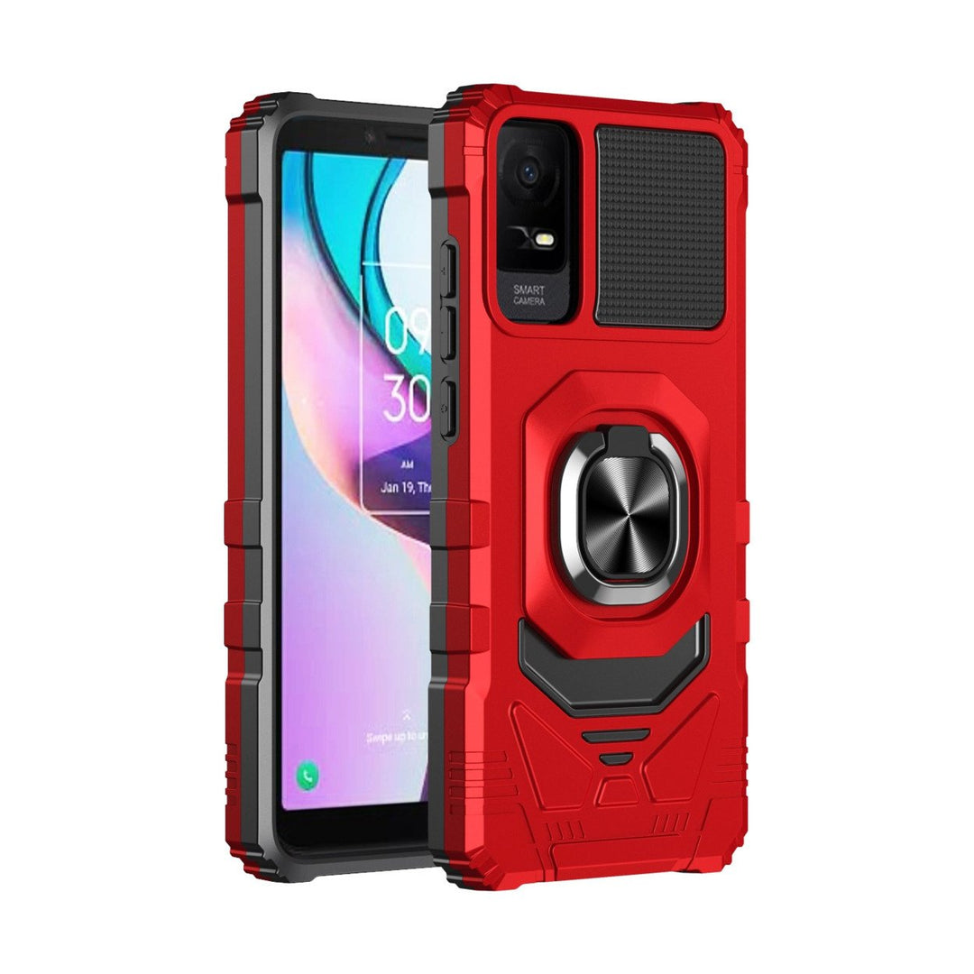 For TCL ION X 2023 Case Cover and Stand Heavy Duty Shockproof Protective Rugged Phone Case with Rotatable Ring Kickstand Image 7