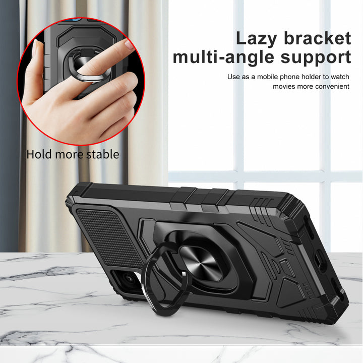 For TCL ION Z 2023 Case Cover and Stand Heavy Duty Shockproof Protective Rugged Phone Case with Rotatable Ring Kickstand Image 4