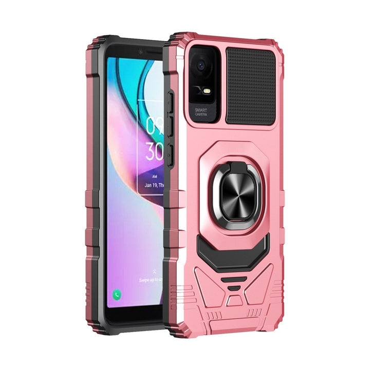 For TCL ION X 2023 Case Cover and Stand Heavy Duty Shockproof Protective Rugged Phone Case with Rotatable Ring Kickstand Image 8