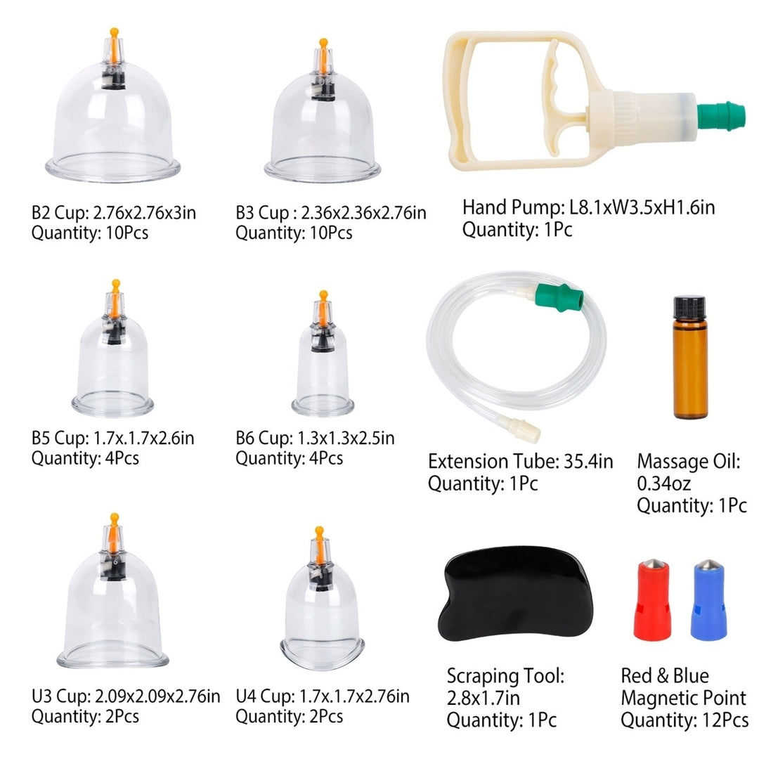 32 Cups Chinese Massage Therapy Cupping Set Body Vacuum Suction Kit Acupoint Massage Kit Image 3