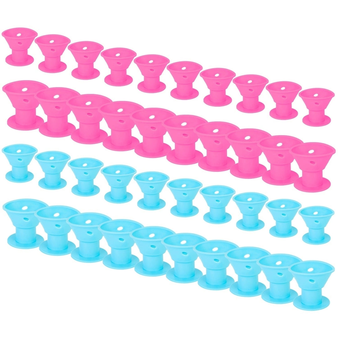 40Pcs Silicond Hair Curler Hair Roller No Heat Clip Hair Styling Tool Image 1