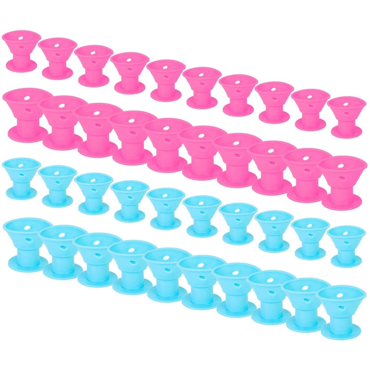 40Pcs Silicond Hair Curler Hair Roller No Heat Clip Hair Styling Tool Image 1