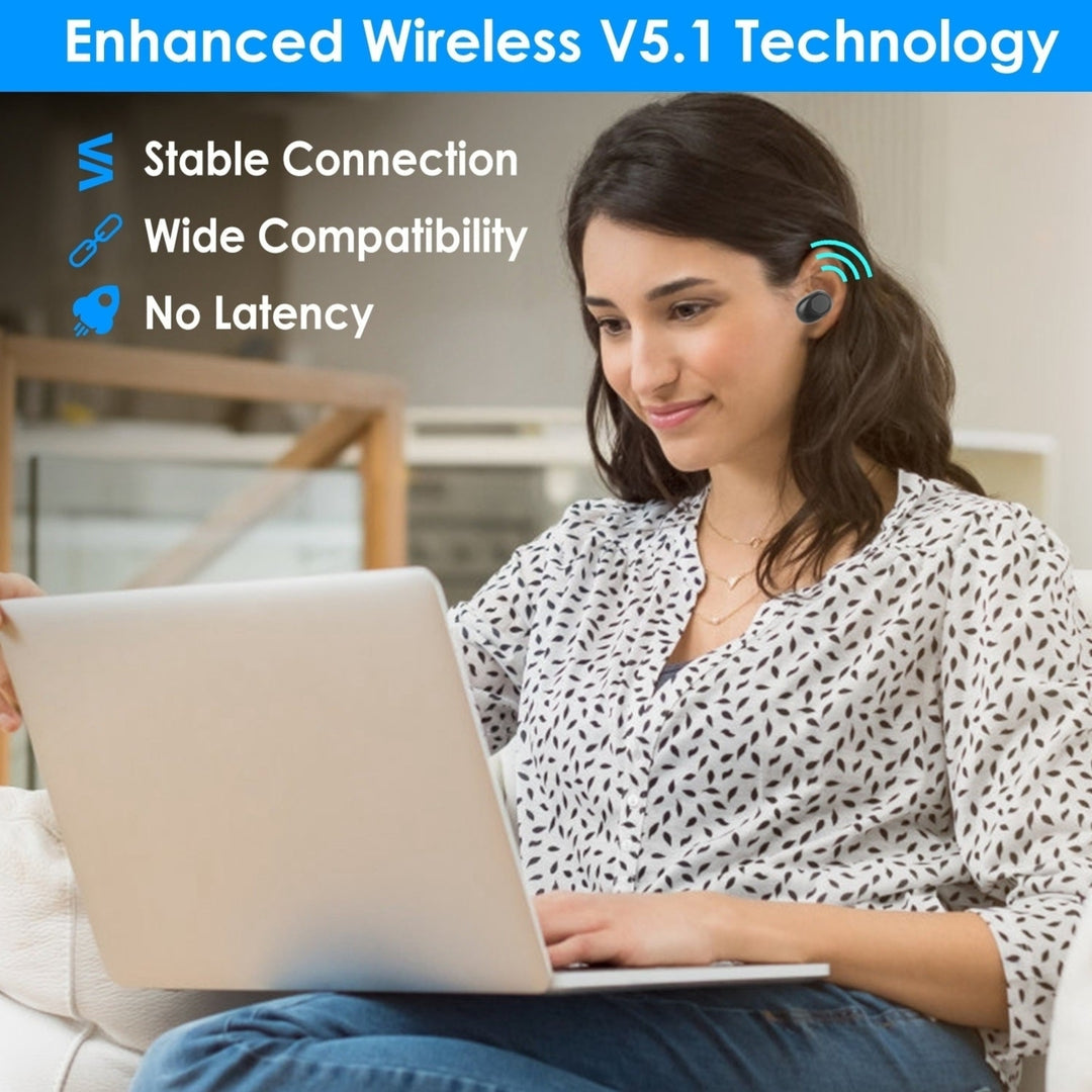 5.1 TWS Wireless Earbuds Headphone in-Ear Earphone Headset with Charging Case Image 8