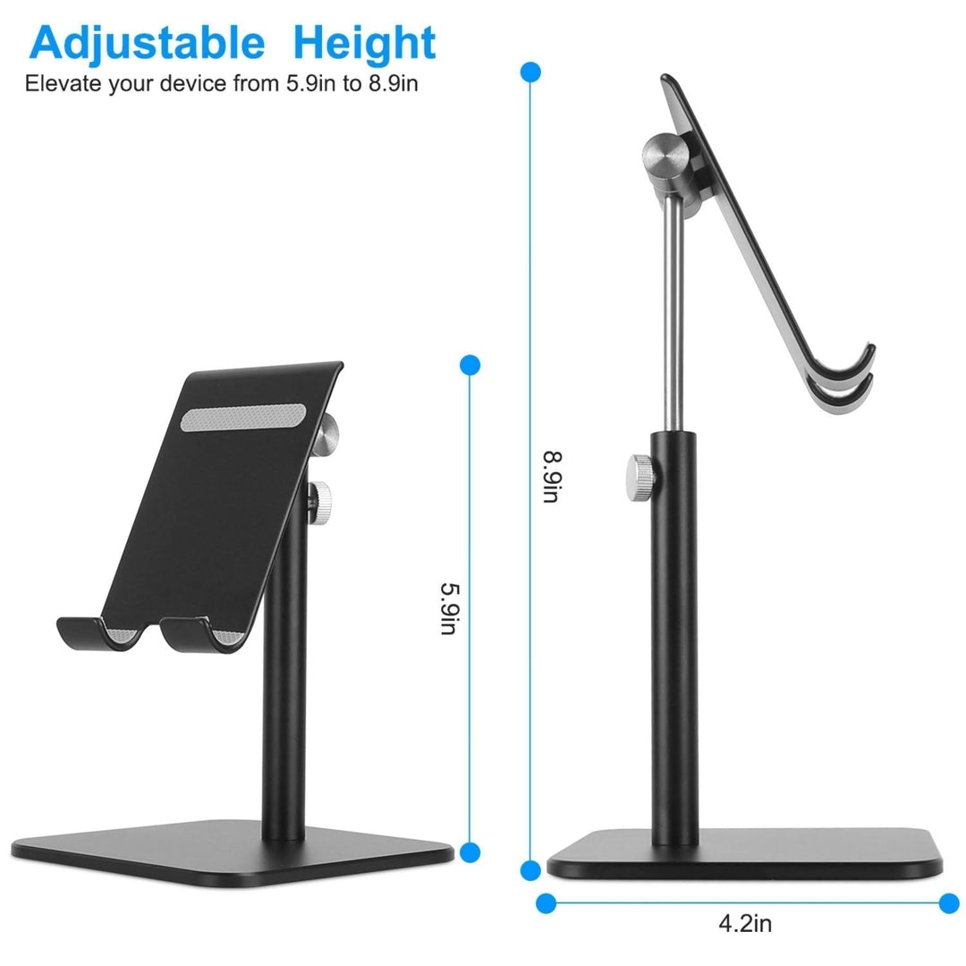 Adjustable Cell Phone Tablet Stand Desktop Holder Mount Bracket Dock Fit for iPad Kindle iPhone Aluminum Alloy Image 3