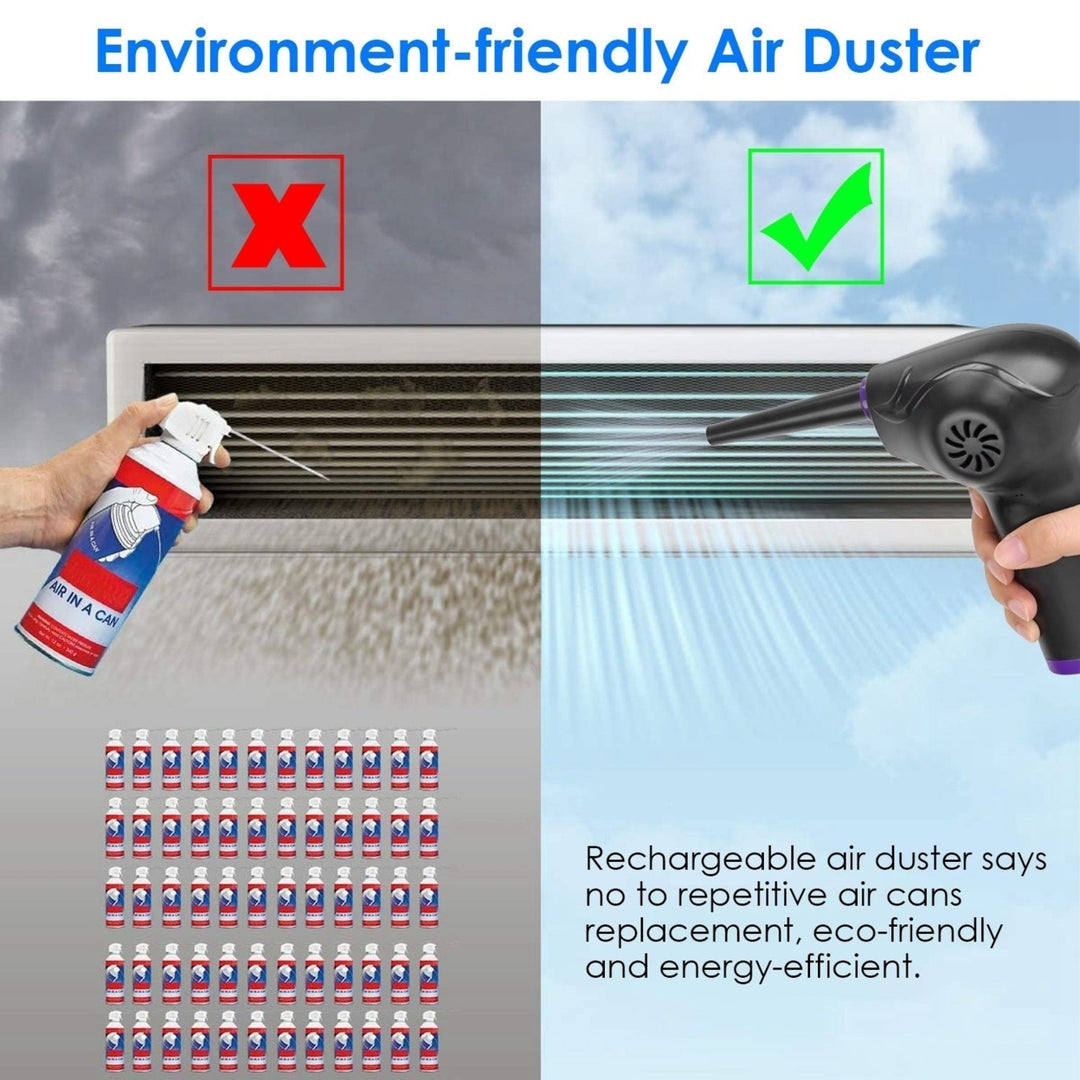 Electric Cordless Air Duster Blower Compressed Air Duster for Computer Keyboard PC Portable Rechargeable Air Blower with Image 4
