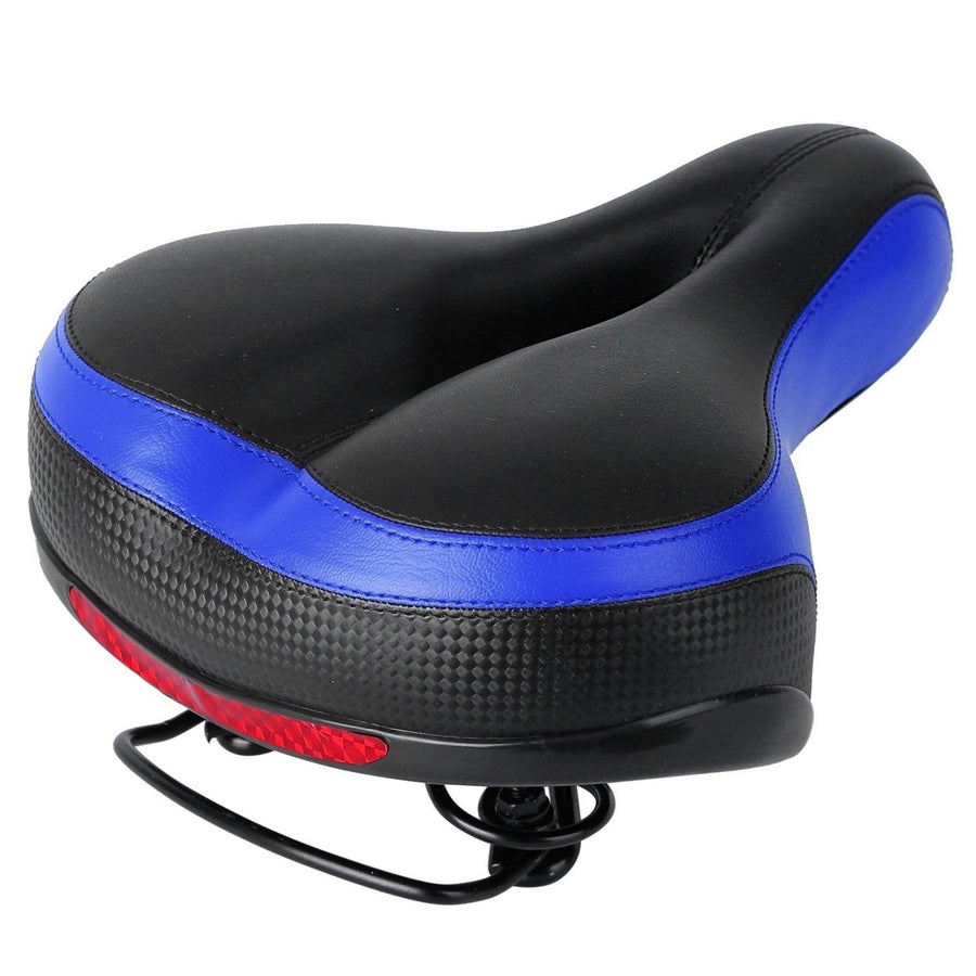 Bike Seat Water Resistant Comfortable Bicycle Padded Saddle Wear Resistant Hollow Leather Seat Cushion Image 1