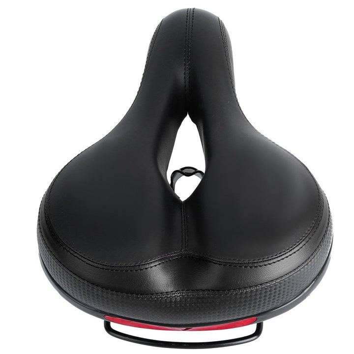 Bike Seat Water Resistant Comfortable Bicycle Padded Saddle Wear Resistant Hollow Leather Seat Cushion Image 2