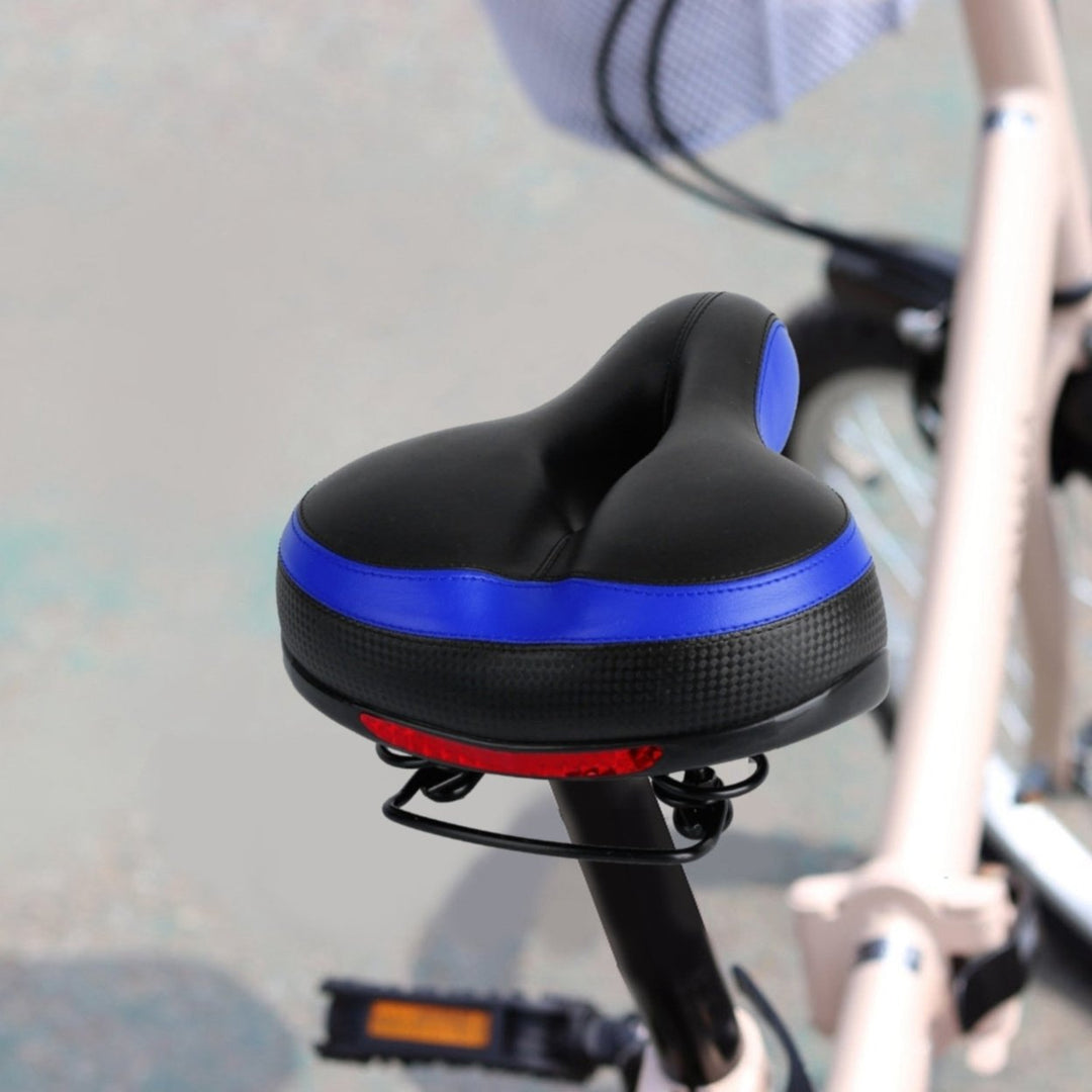 Bike Seat Water Resistant Comfortable Bicycle Padded Saddle Wear Resistant Hollow Leather Seat Cushion Image 4