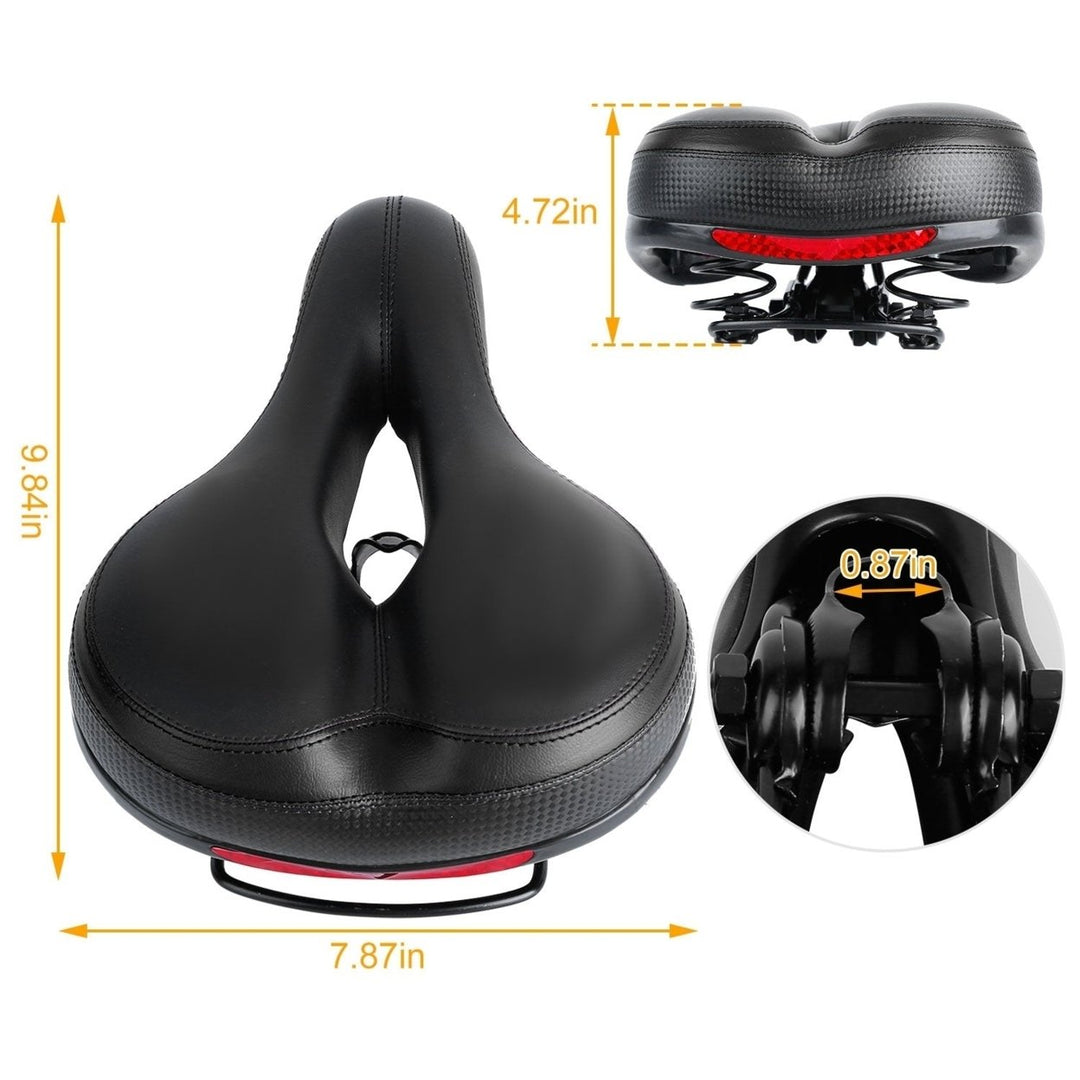 Bike Seat Water Resistant Comfortable Bicycle Padded Saddle Wear Resistant Hollow Leather Seat Cushion Image 11