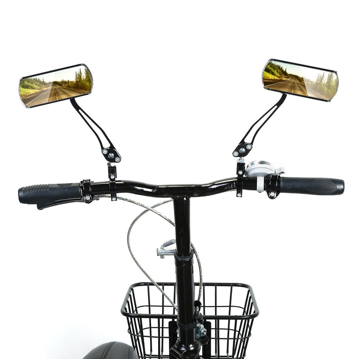 1 Pair Handlebar Bike Mirrors Adjustable 360 Degree Rotatable Safe Rearview Bicycle Mirror Scratch Resistant Rectangular Image 9