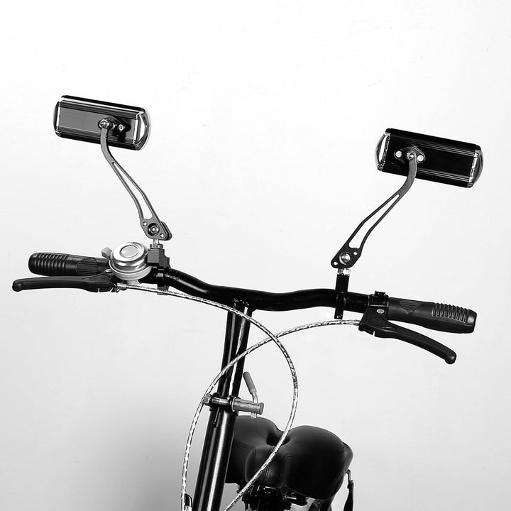 1 Pair Handlebar Bike Mirrors Adjustable 360 Degree Rotatable Safe Rearview Bicycle Mirror Scratch Resistant Rectangular Image 10