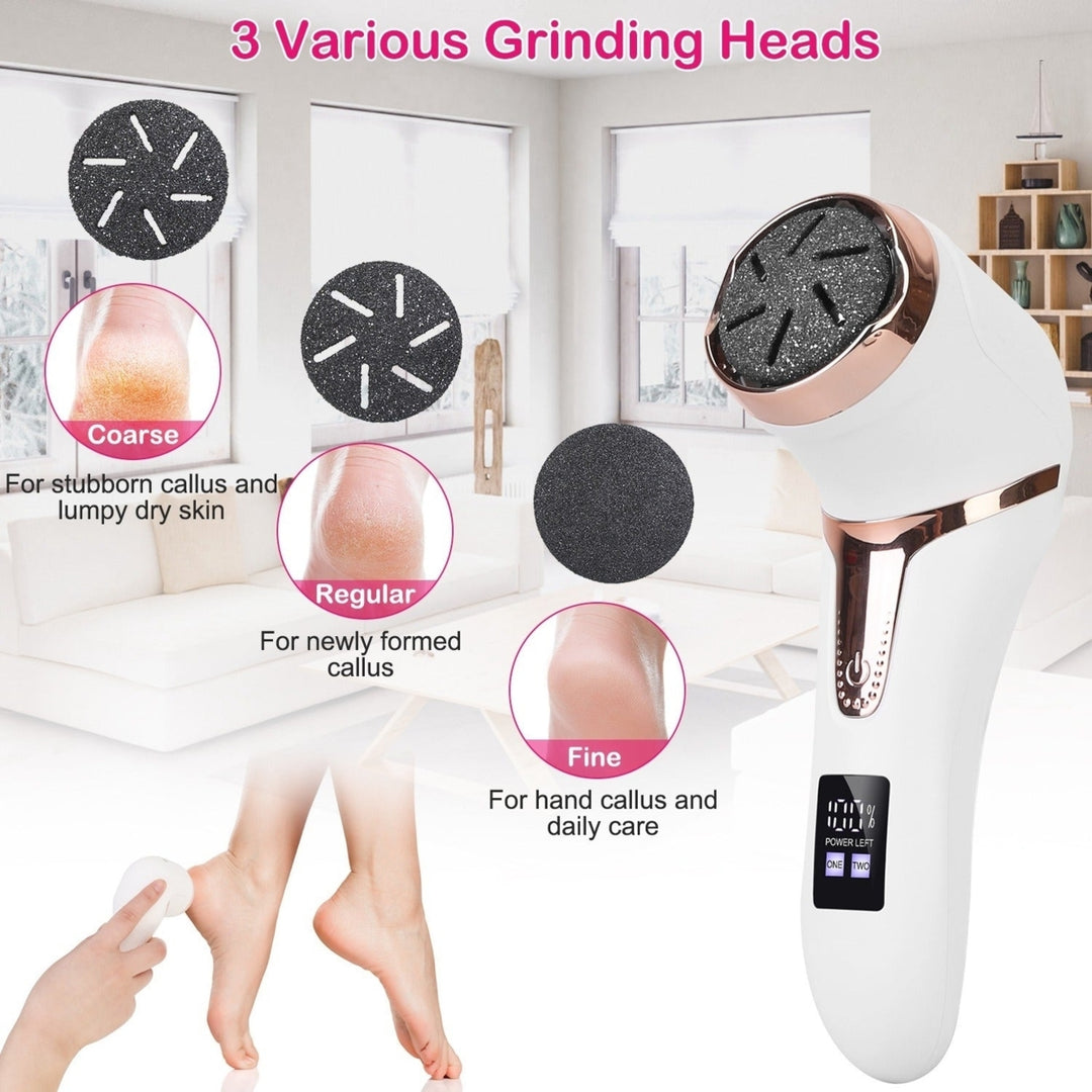 17Pcs Electric Foot Callus Remover with Vacuum Foot Grinder Rechargeable Foot File Dead Skin Pedicure Machine Image 4