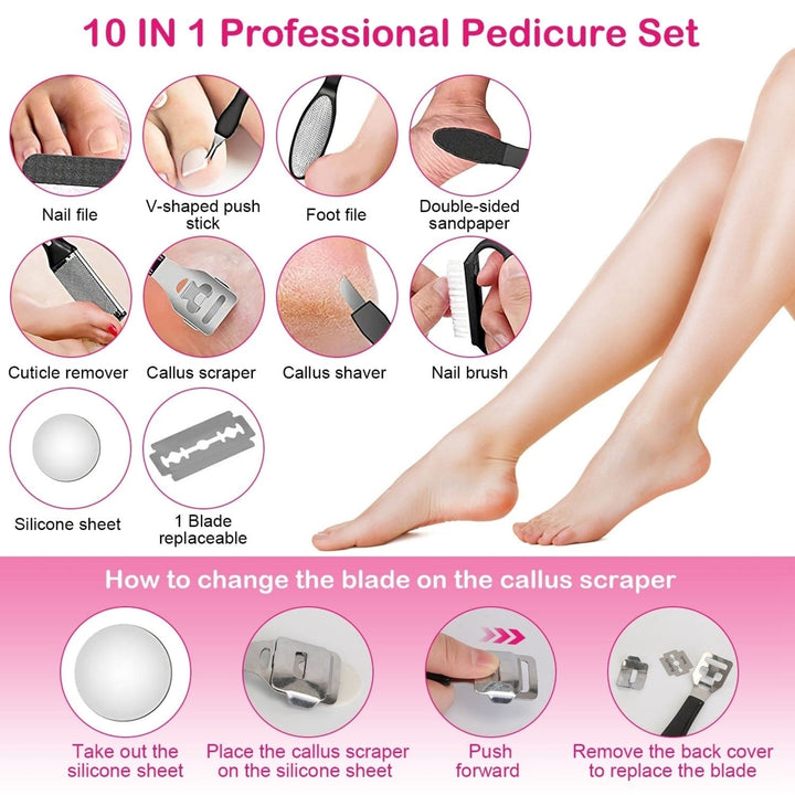 17Pcs Electric Foot Callus Remover with Vacuum Foot Grinder Rechargeable Foot File Dead Skin Pedicure Machine Image 4