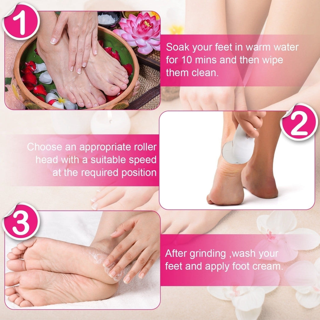 17Pcs Electric Foot Callus Remover with Vacuum Foot Grinder Rechargeable Foot File Dead Skin Pedicure Machine Image 6