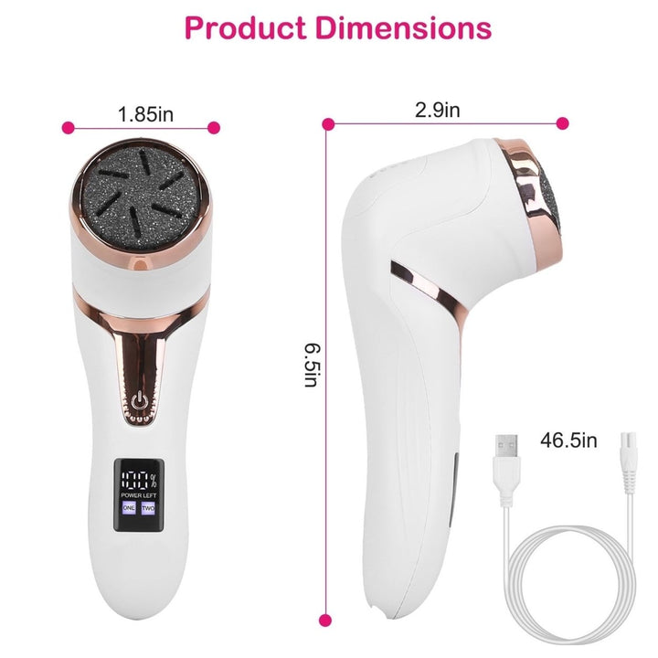 17Pcs Electric Foot Callus Remover with Vacuum Foot Grinder Rechargeable Foot File Dead Skin Pedicure Machine Image 9