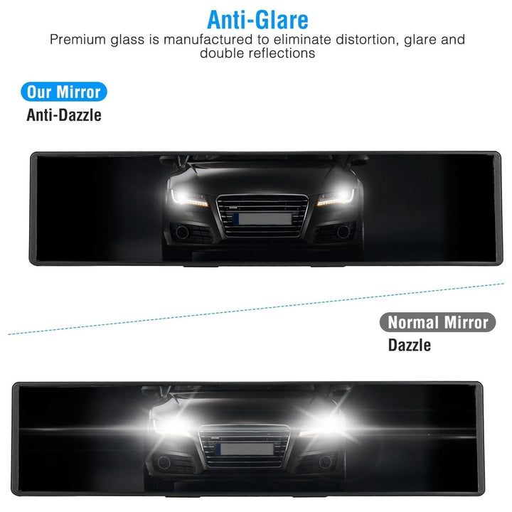 Car Rearview Mirror 11.4in Interior Clip-on Curve Convex Panoramic Anti-glare Rear View Mirrors Image 4