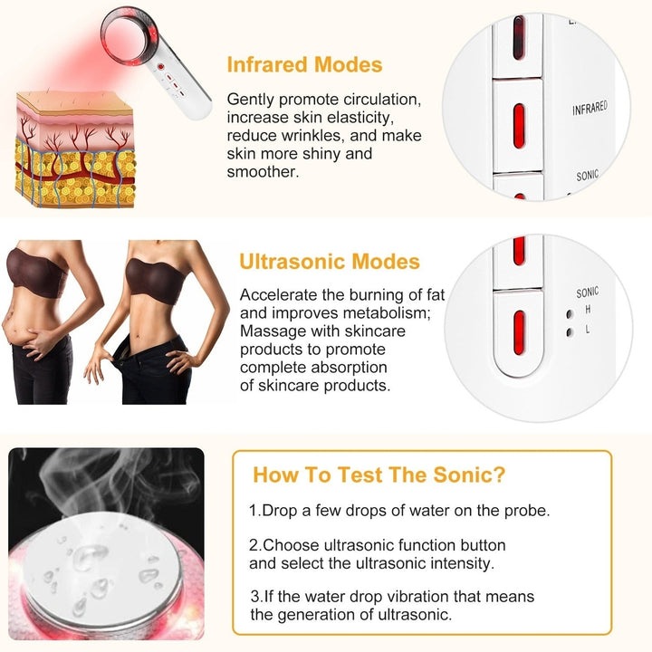 Ultrasonic Body Shaping Machine 3 in 1 Multifunctional EMS Infrared Massager Fat Remover For Belly Waist Leg Arm Image 4