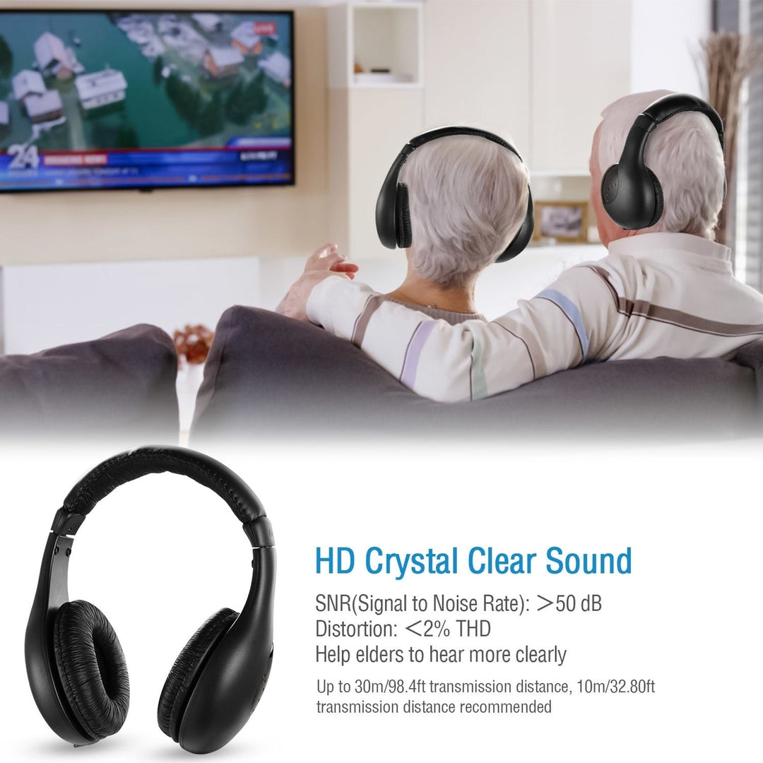 Wireless RF Headphones HiFi Over Ear Headsets RF Transmitter Receiver Image 2