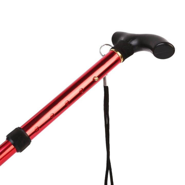 Walking Cane Aluminum Alloy Walking Stick Adjustable Folding Travel Hiking Stick Image 4