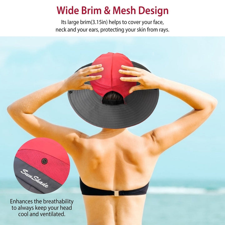 Women Summer Sun Bucket Hats Foldable UV Protection Cotton Cap Image 11