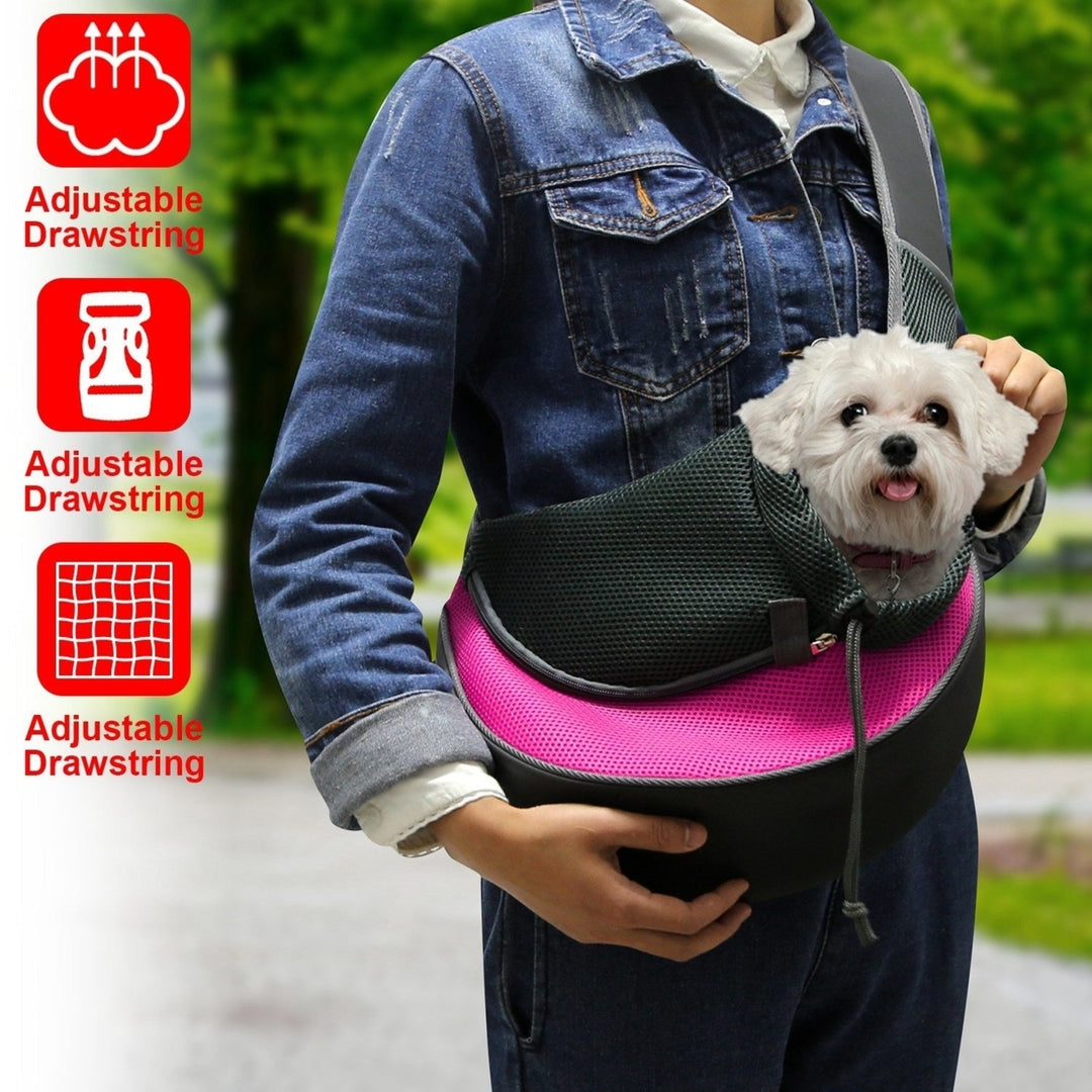 Pet Carrier for Dogs Cats Hand Free Sling Adjustable Padded Strap Tote Bag Breathable Shoulder Bag Carrying Small Dog Image 8