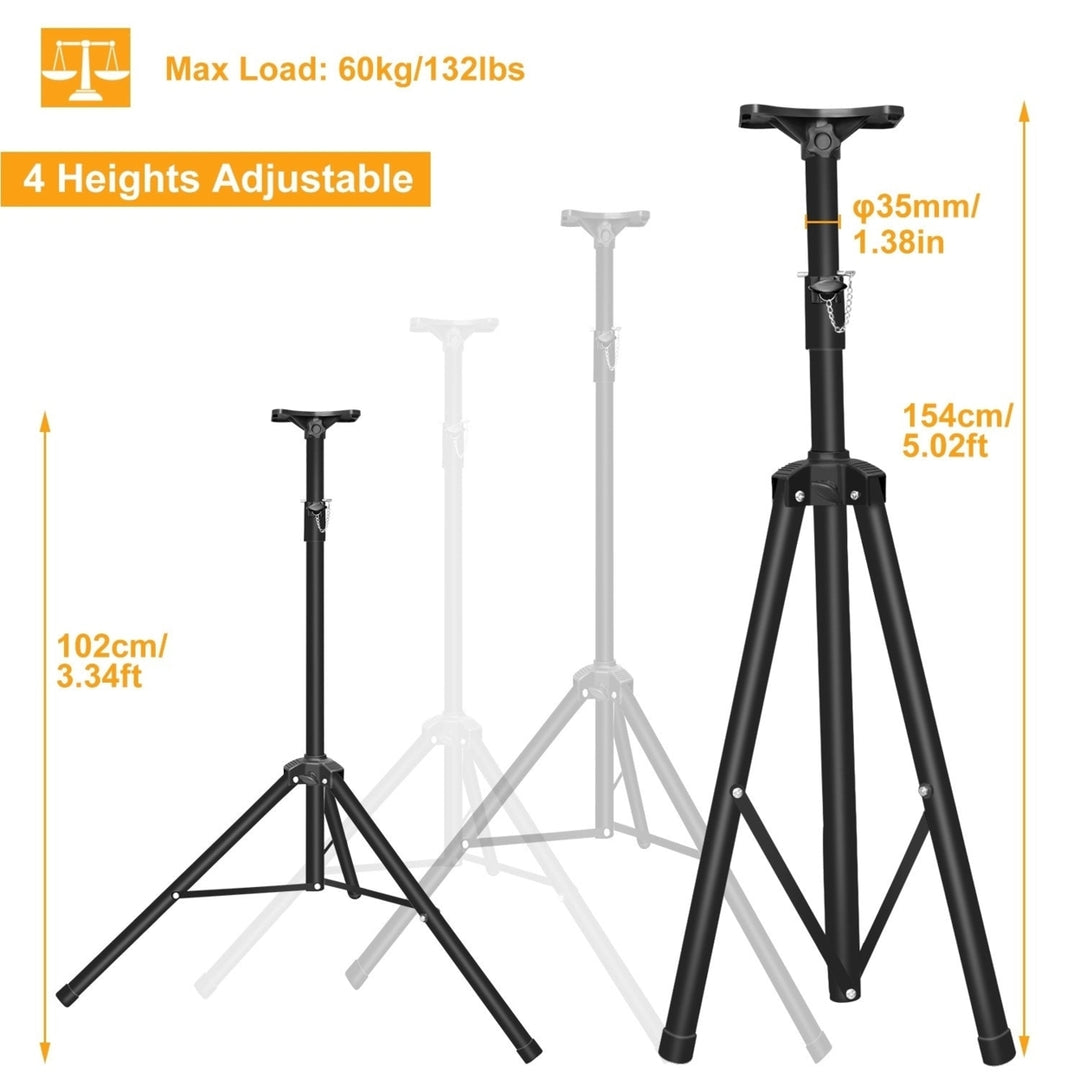 Pa Speaker Tripod Stand Heavy Duty Height Extendable Adjustable Pole Mount Rack 132LBS Max Load Image 3