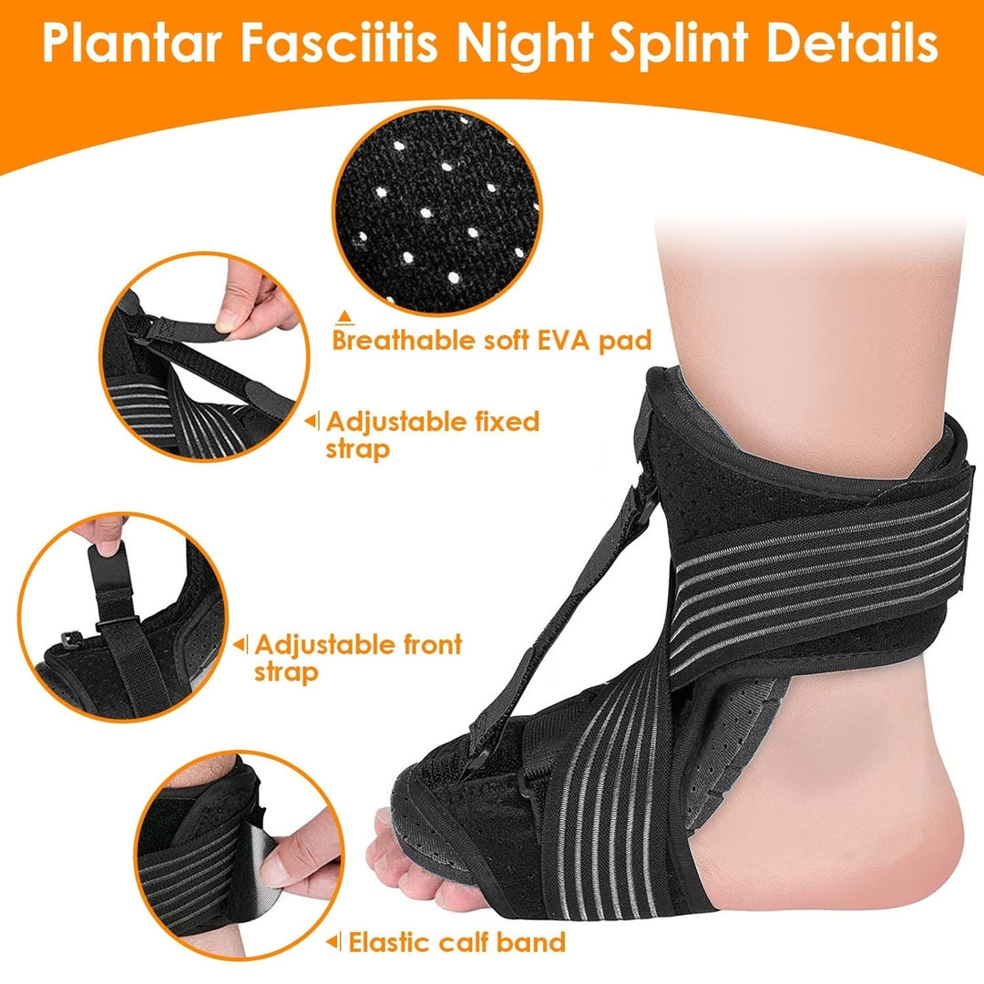 Plantar Fasciitis Night Splint Adjustable Foot Orthotic Brace Support Achilles Tendonitis Ankle Pain Relief Image 4